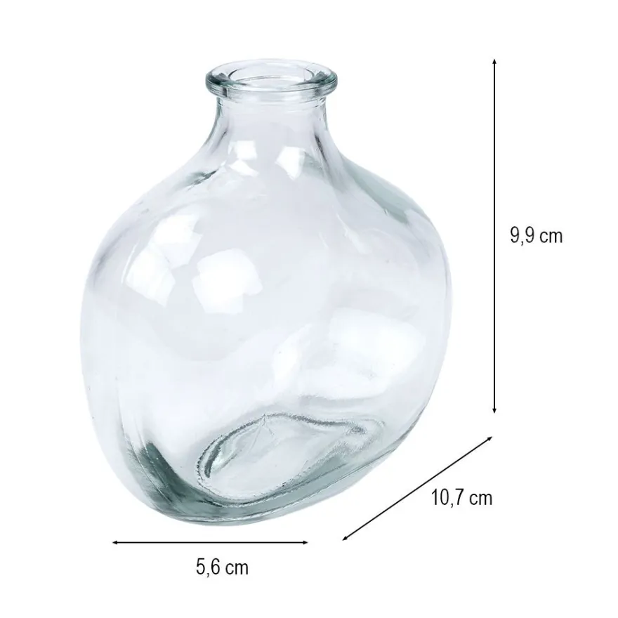 Glas-Vasen, organische Formen, versch. Größen & Designs, klar, 3 Stück