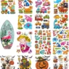 Glückstreffer-Set, Relief-Sticker, verschiedene Designs, 15 Bogen