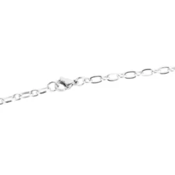 Glieder-Halskette, aus Edelstahl, Design 1, 70cm lang, Stärke: 3,5mm, silber