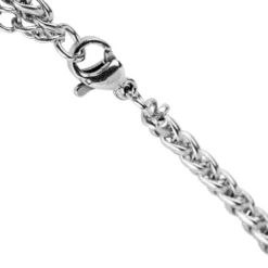 Glieder-Halsketten aus Edelstahl, 60cm lang, verlängerbar bis 70cm, Stärke: 3mm, silber, 3 Stück