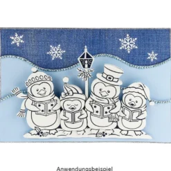 Glimmer-Relief-Sticker XXL, Pinguine, 20cm x 50cm