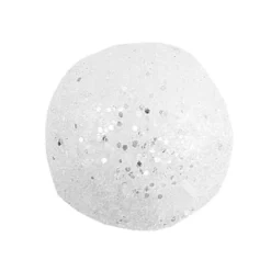 Glitzer-Kugeln, Ø 1,5cm, weiß mit Silberglitzer, 50 Stück