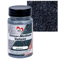 Glitzer-Medium Deluxe, anthrazit, 90ml