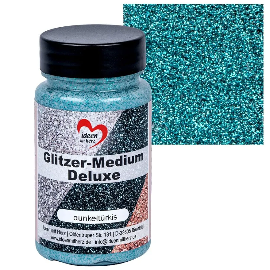 Glitzer-Medium Deluxe, dunkeltürkis, 90ml