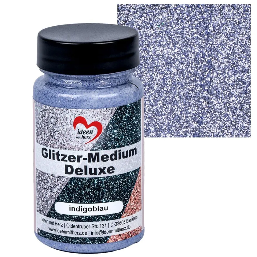 Glitzer-Medium Deluxe, indigoblau, 90ml