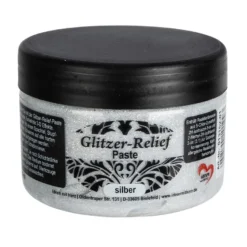 Glitzer-Relief-Paste, 150ml, silber