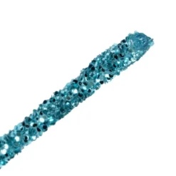 Glitzer-Tubes, flexibel, 10cm lang, Ø 0,5cm, türkis, 12 Stück