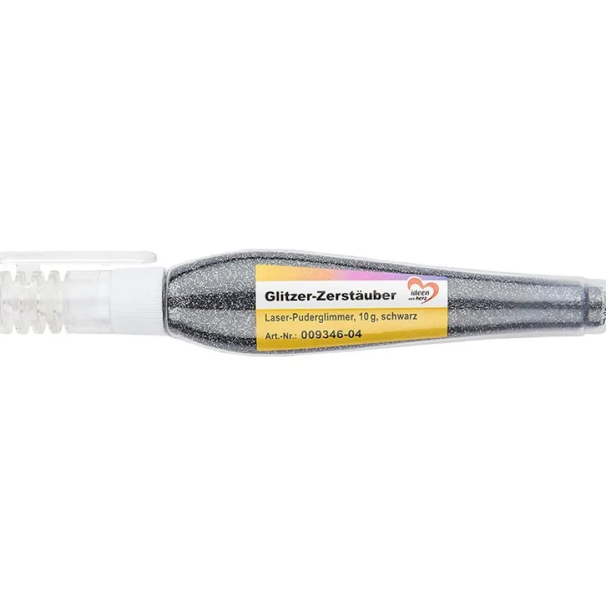Glitzer-Zerstäuber, Laser-Puderglimmer, 8g, schwarz-irisierend