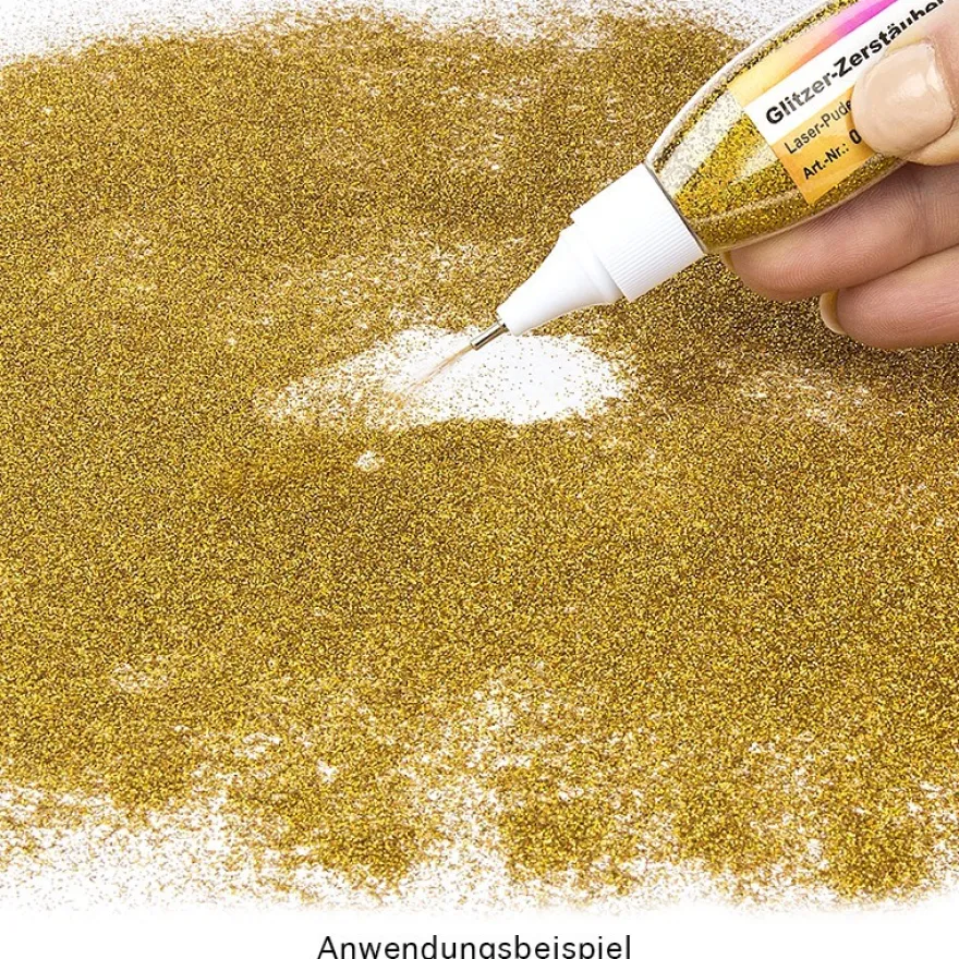Glitzer-Zerstäuber, Laser-Puderglimmer, 8g, weiß