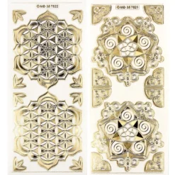 Gravur-Sticker, "Blume des Lebens und Blume der Liebe", 10 Bogen