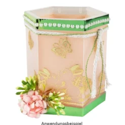 Gravur-Stickerbogen, Frühjahr/Ostern, 10cm x 23cm, transparent/gold, 10 Bogen