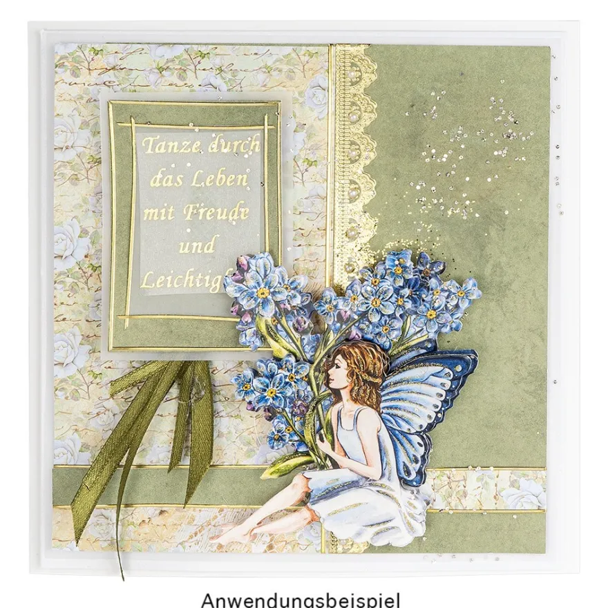 Gravur-Stickerbogen, Kunstvolle Bordüren, 10cm x 23cm, tranparent/gold, 10 Bogen