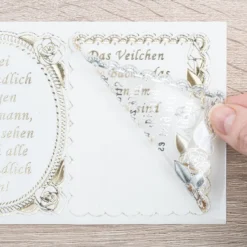 Gravur-Stickerbogen, 30 Rosen-Poesie Sprüche