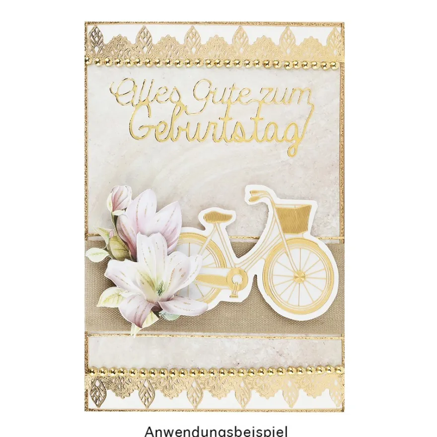 Gravur-Stickerbogen, Vintage, 10cm x 23cm, transparent/gold, 10 Bogen