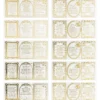 Gravur-Stickerbogen, 30 Weihnachts-Wünsche, Transparent/Gold