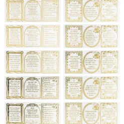 Gravur-Stickerbogen, 30 Weihnachts-Wünsche, Transparent/Gold