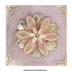 Gravur-Stickerbogen, Zier-Ornamente, 10cm x 23cm, transparent/gold, 10 Bogen