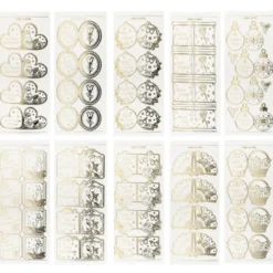 Gravur-Sticker, 40 Doppel-Grußornamente