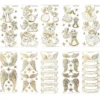 Gravur-Sticker, Engel & Engelsflügel, transparent/gold, 10 Bogen