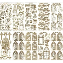 Gravur-Sticker, "Feste", 10 Bogen