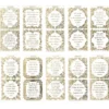 Gravur-Sticker, Lebensweisheiten, transparent/gold, 10 Bogen