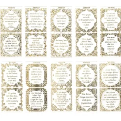 Gravur-Sticker, Lebensweisheiten, transparent/gold, 10 Bogen