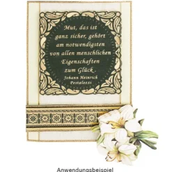 Gravur-Sticker, Lebensweisheiten, transparent/gold, 10 Bogen