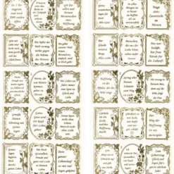 Gravur-Sticker, Liebe, Glaube, Hoffnung, transparent/gold, 10 Bogen