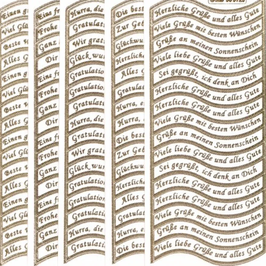 Gravur Sticker, 160 Schwungvolle Texte