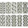 Gravur-Sticker, 108 Weihnachts-Ecken, transparent/gold, 10 Bogen