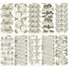 Gravur-Sticker, Weihnachtsmotive, transparent/gold, 10 Bogen