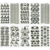 Gravur-Sticker, Weihnachts-Ornamente, transparent/gold, 10 Bogen