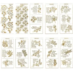 Gravur-Sticker, Weisheit der Natur, transparent/gold, 10 Bogen