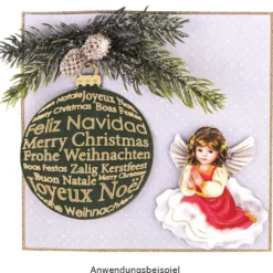 Gravur-Sticker, Winter & Weihnacht, transparent/gold, 10 Stück