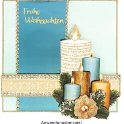 Gravur-Sticker, Winter & Weihnacht, transparent/gold, 10 Stück