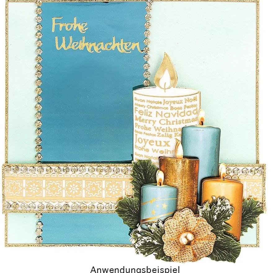 Gravur-Sticker, Winter & Weihnacht, transparent/gold, 10 Stück