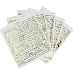 Gravur Sticker XXL, 90 eingerahmte Grüße auf 5 Bogen
