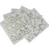 Gravur Sticker XXL, 86 Weihnachtsornamente auf 5 Bogen