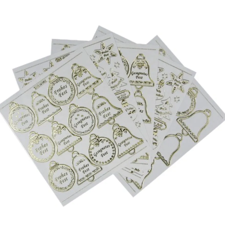 Gravur Sticker XXL, 86 Weihnachtsornamente auf 5 Bogen