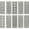 Gravur-Sticker, 100 Zier-Quadrate, transparent/gold, 10 Bogen