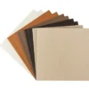 Grußkarten "Anna" in Leinen-Optik, 11x11cm, 5 Farben, Creme-/Brauntöne, inkl. Umschläge, 10 Stück
