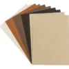 Grußkarten "Anna" in Leinen-Optik, B6, 5 Farben, Creme-/Brauntöne, inkl. Umschläge, 10 Stück