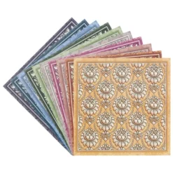 Grußkarten, Blumen & Ornamente 1, 16cm x 16cm, 10 Stück