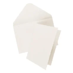 Grußkarten, Bütten-Optik, 11,5cm x 16,5cm, 300g/m², ecru, inkl. Umschläge, 10 Stück