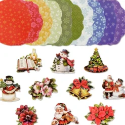 Grußkarten & 3-D Motive "Weihnachtszeit", Umschläge, 30-teilig