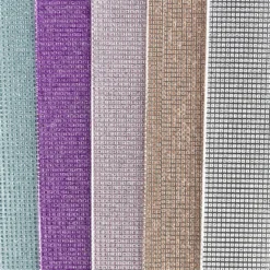 Grußkarten, Glitzer-Leinen, 10,5cm x 14,5cm, 5 Farben, inkl. Umschläge, 10 Stück