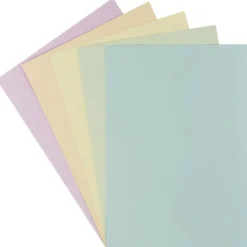 Grußkarten in Leinen-Optik, C6, 5 Farben, Pastelltöne, inkl. Umschläge, 10 Stück