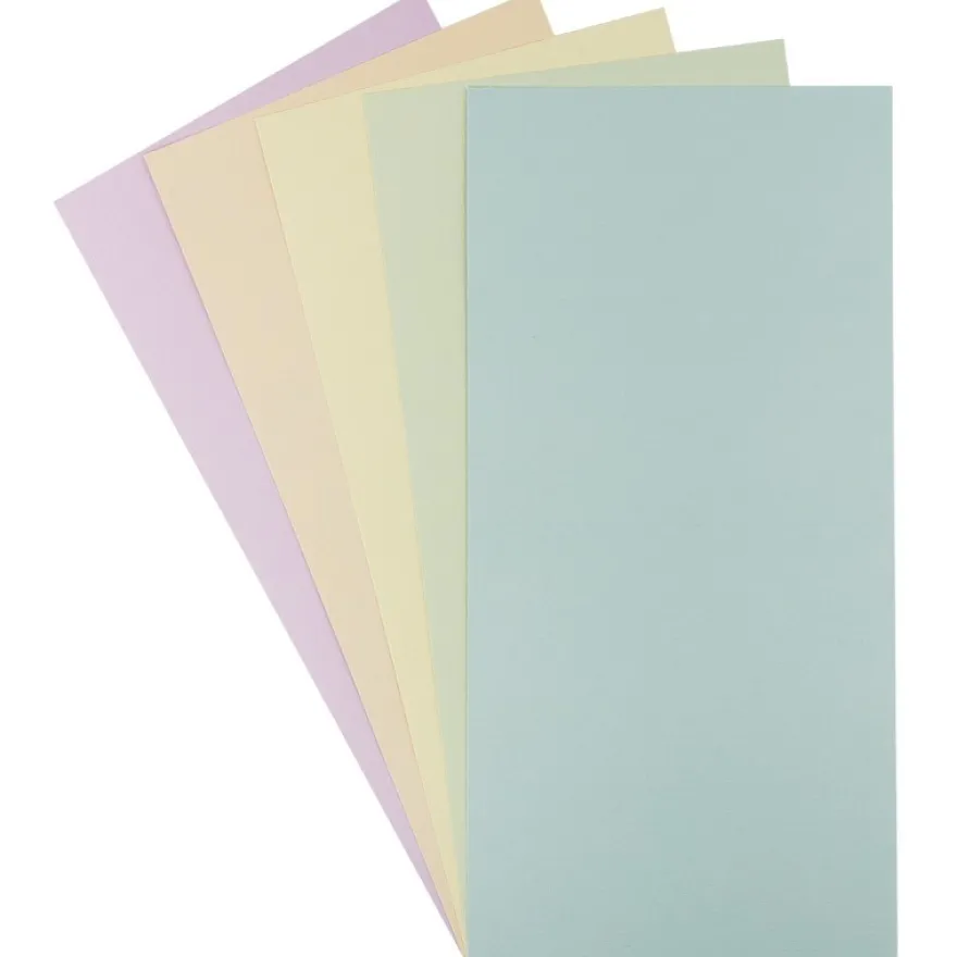 Grußkarten in Leinen-Optik, 16x16 cm, 5 Farben, Pastelltöne, inkl. Umschläge, 10 Stück