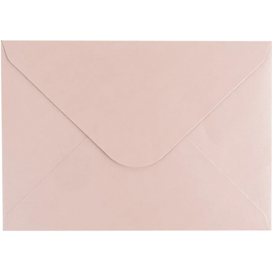 Grußkarten, Perlmutt, B6 (11,5cm x 16,5cm), altrosé, inkl. Umschläge, 10 Stück