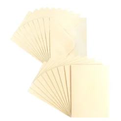 Grußkarten, Perlmutt, B6 (11,5cm x 16,5cm), creme, inkl. Umschläge, 10 Stück